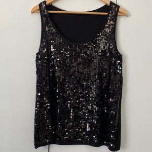 Black top with sequins naf naf